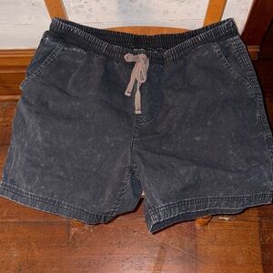 No Boundaries Men's Washed Cotton Black Shorts